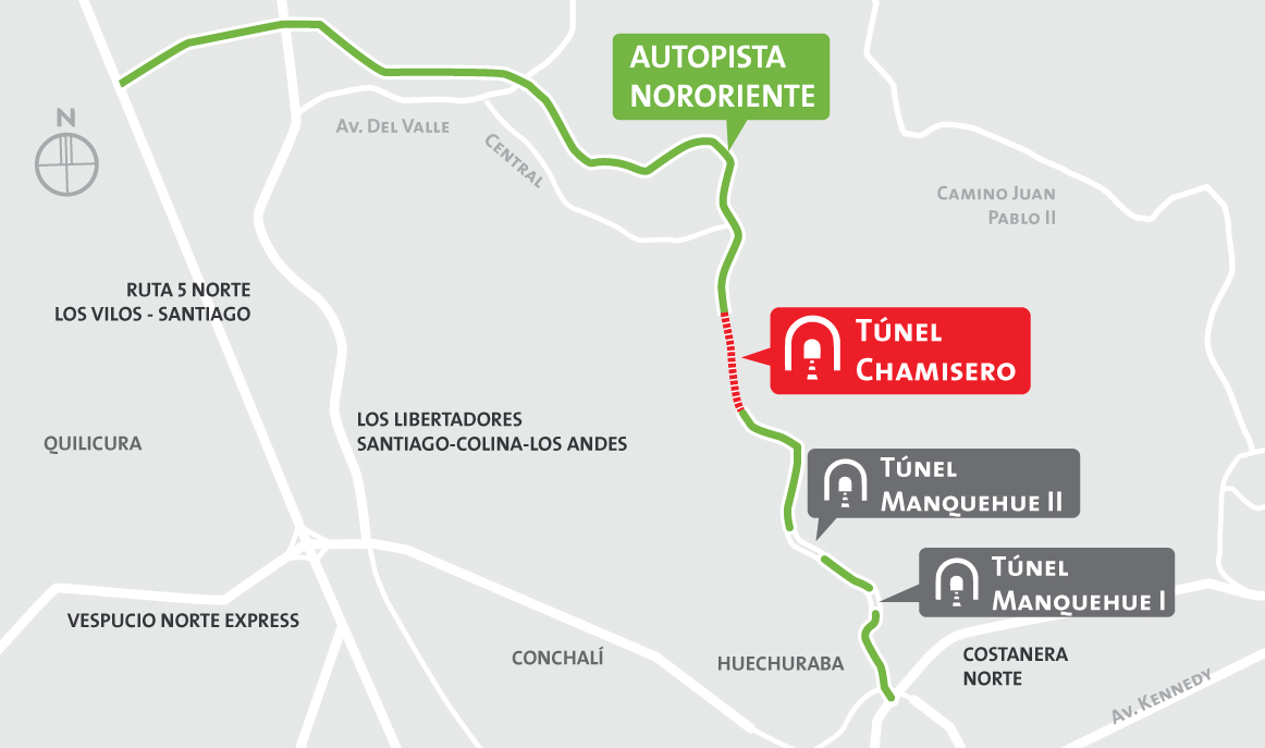 Cierre alternado Túnel Chamisero